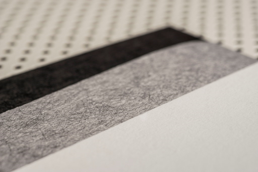 Drei Vliesarten, Akustik-, Carbon- und Spezialpvlies